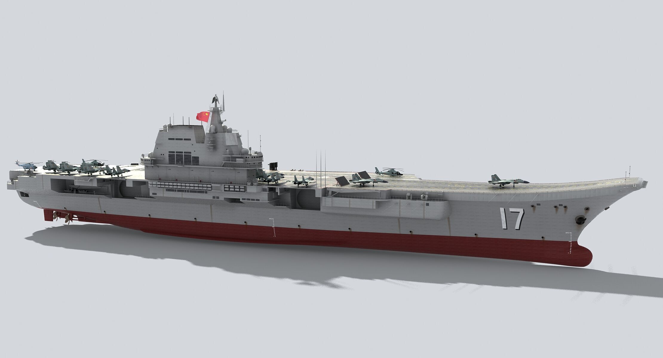 China Aircraft Carrier CV-17 Shandong 3D model_11