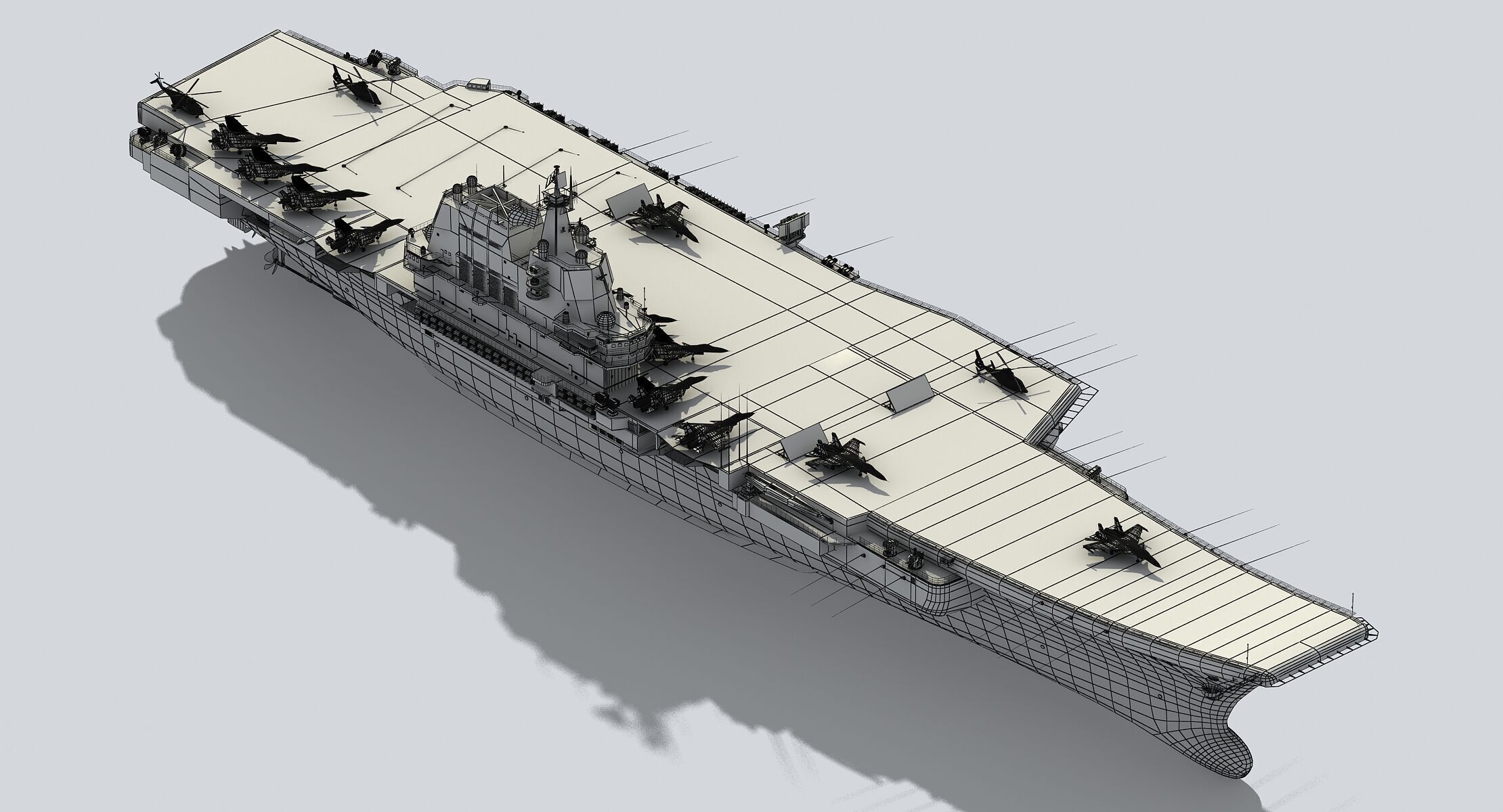 China Aircraft Carrier CV-17 Shandong 3D model_14