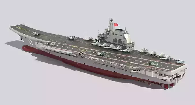 China Aircraft Carrier CV-17 Shandong 3D model