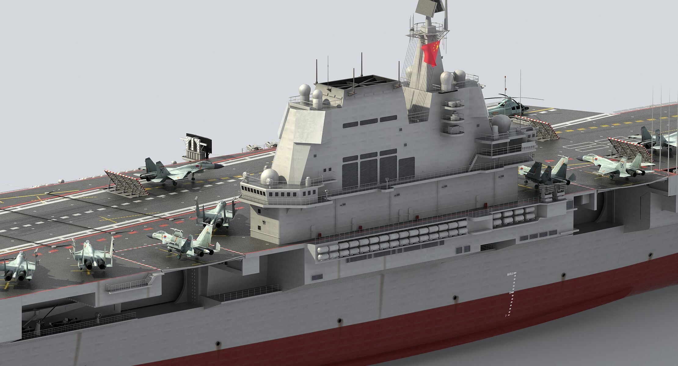 China Aircraft Carrier CV-17 Shandong 3D model_8
