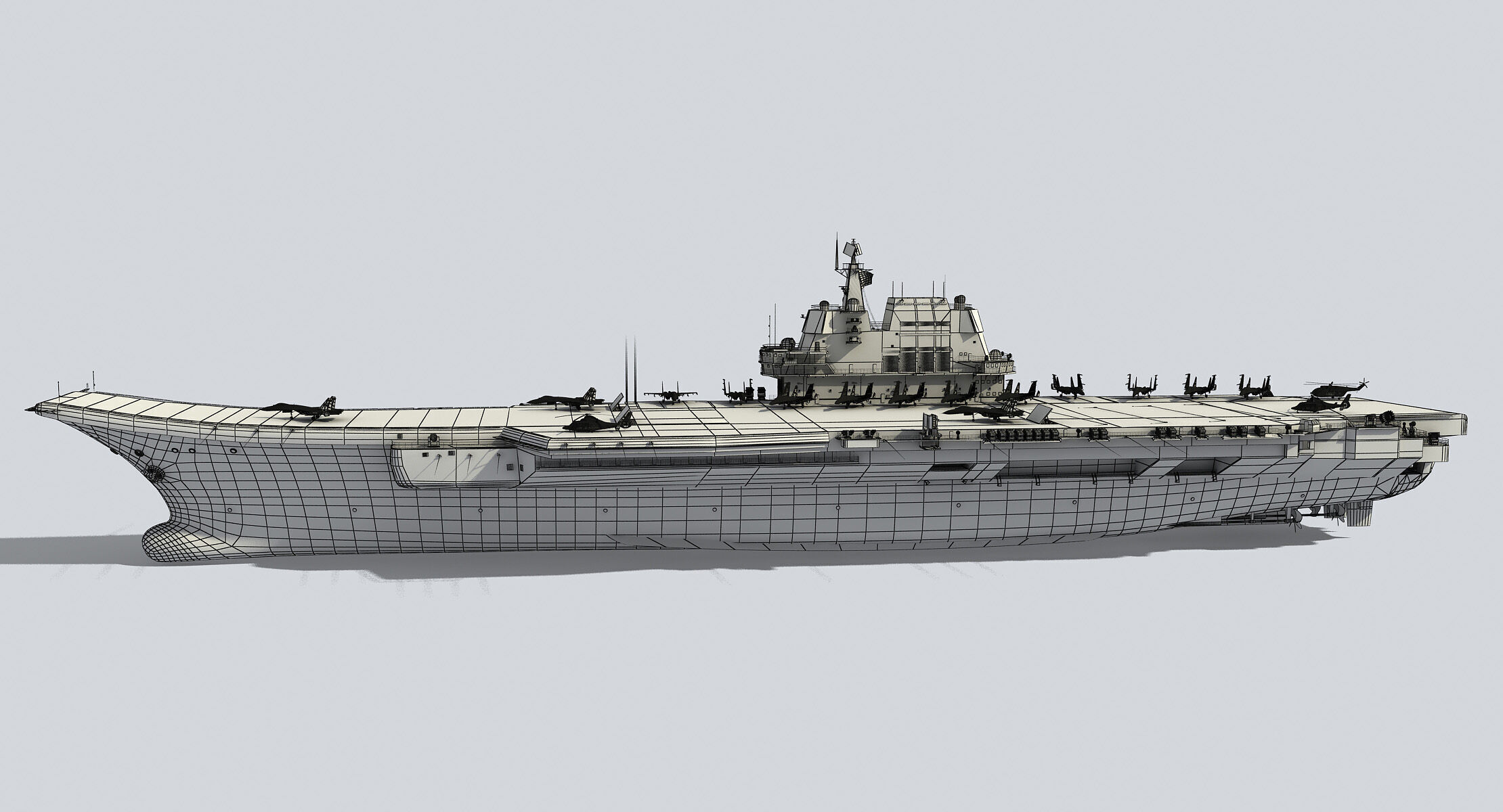 China Aircraft Carrier CV-17 Shandong 3D model_20