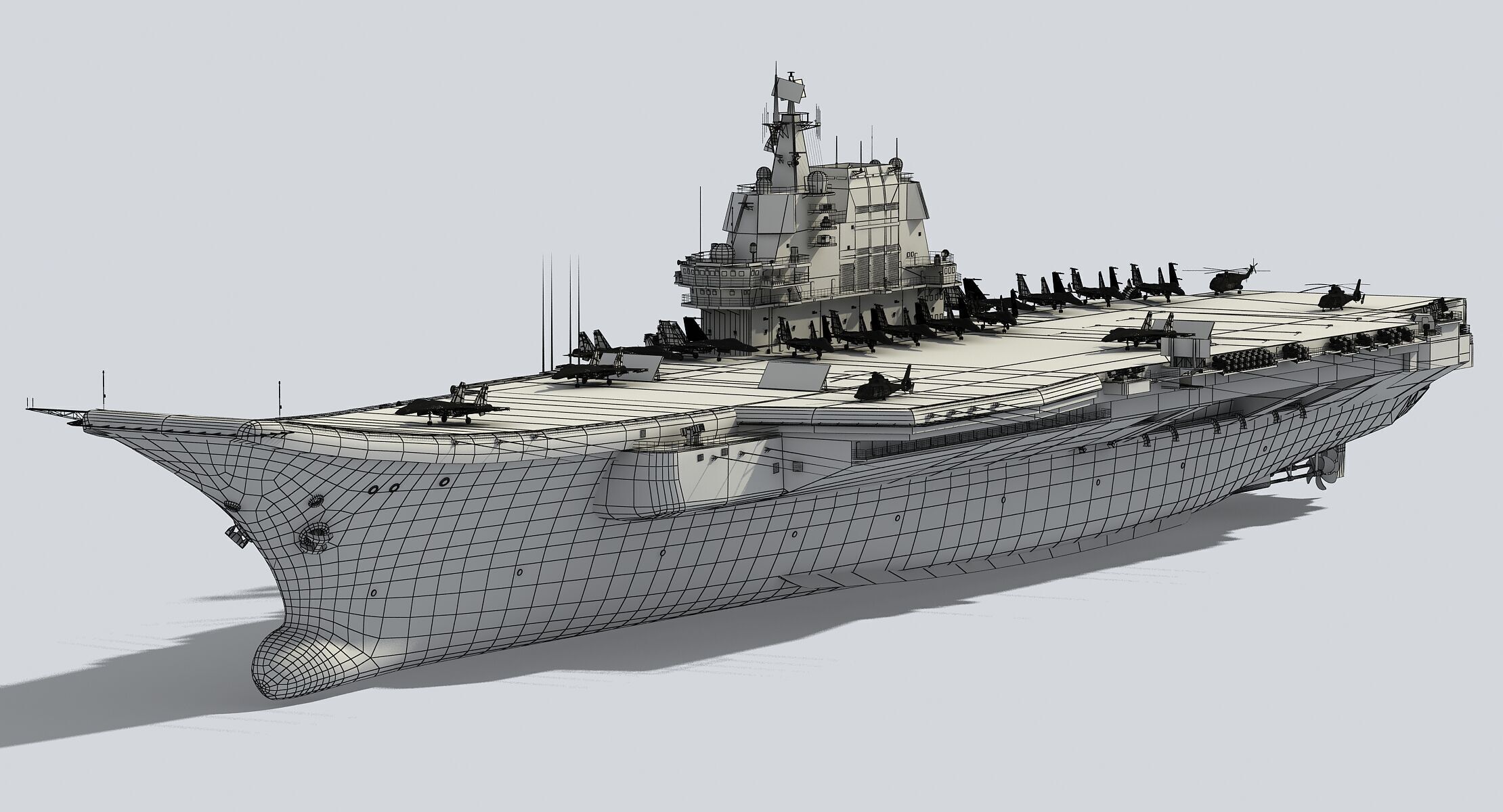 China Aircraft Carrier CV-17 Shandong 3D model_15