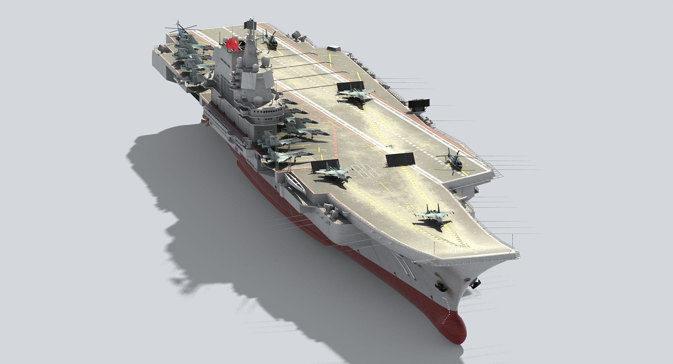 China Aircraft Carrier CV-17 Shandong 3D model_4