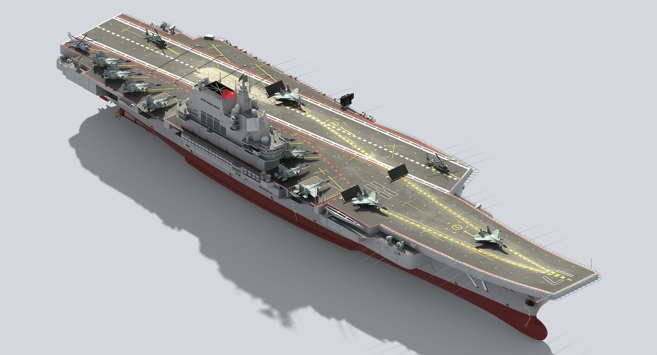 China Aircraft Carrier CV-17 Shandong 3D model_1