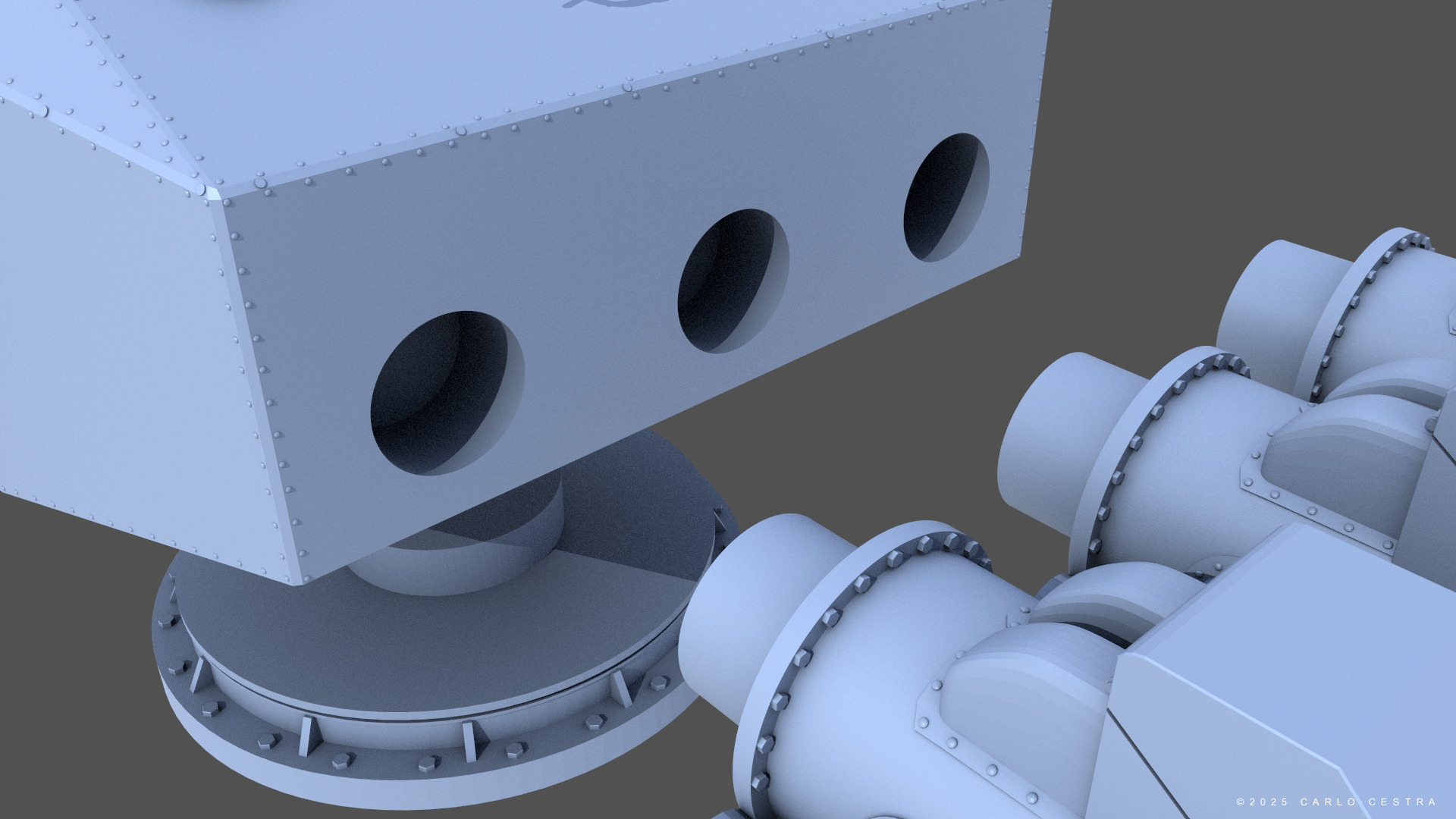 Type93 ww2 japanese torpedo launcher 1-100 scale 3D print model_15