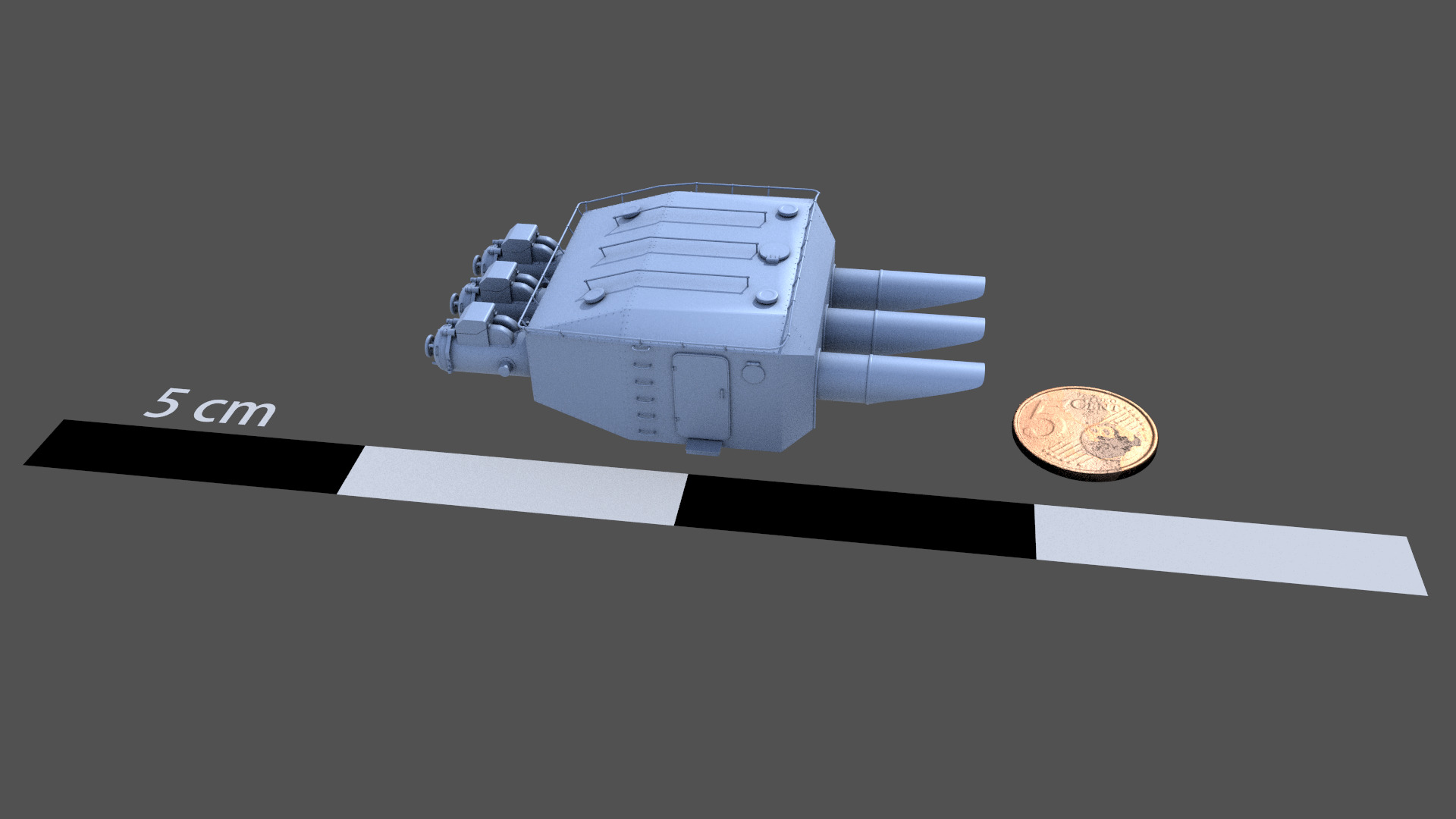 Type93 ww2 japanese torpedo launcher 1-100 scale 3D print model_27