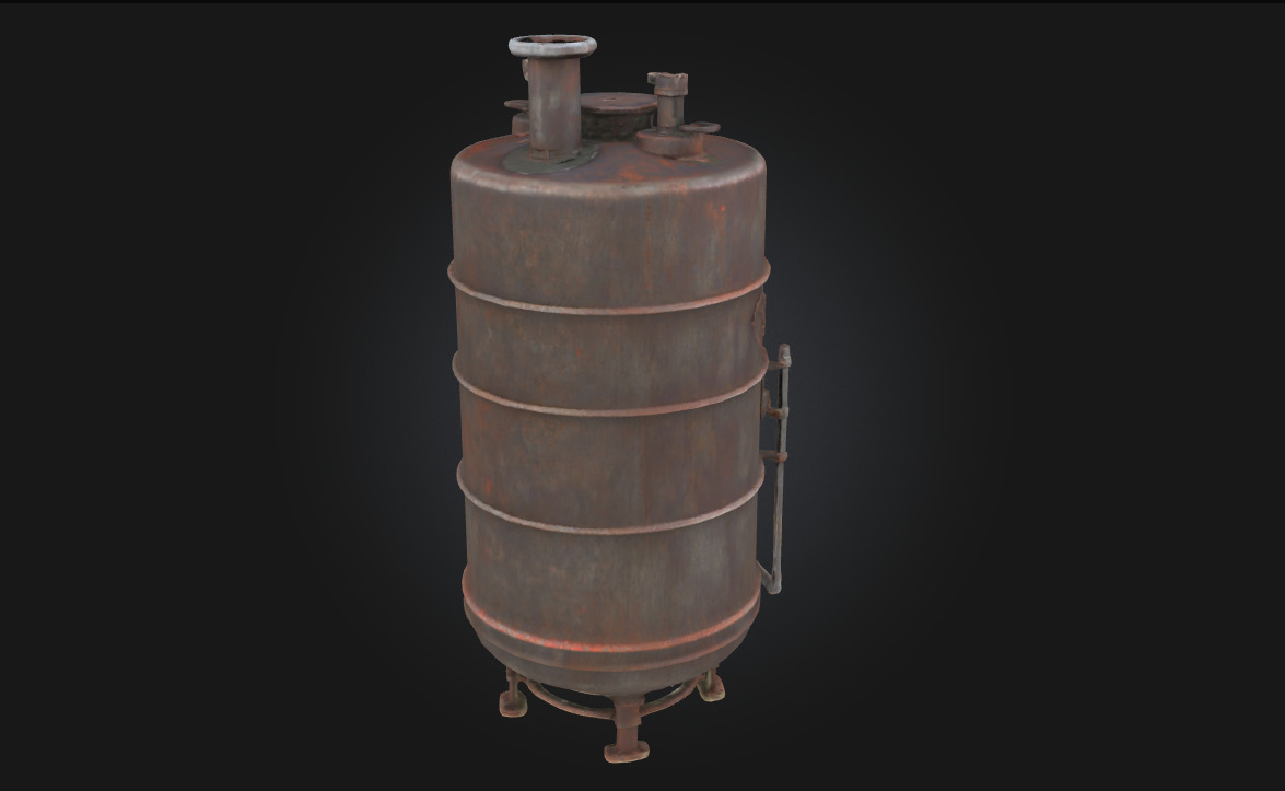 Rustic Boiler  Industrial Warmth with Vintage Character 3D model_3
