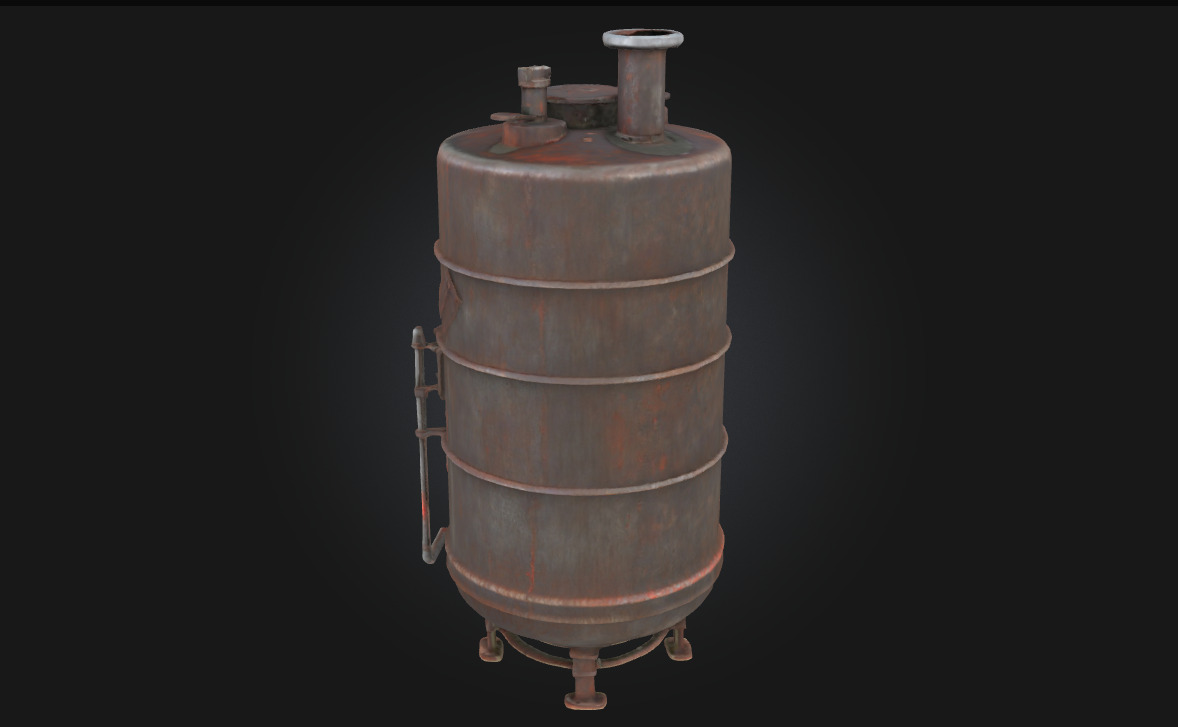 Rustic Boiler  Industrial Warmth with Vintage Character 3D model_4