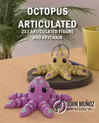 Octopus  Articulated Version and Keychain