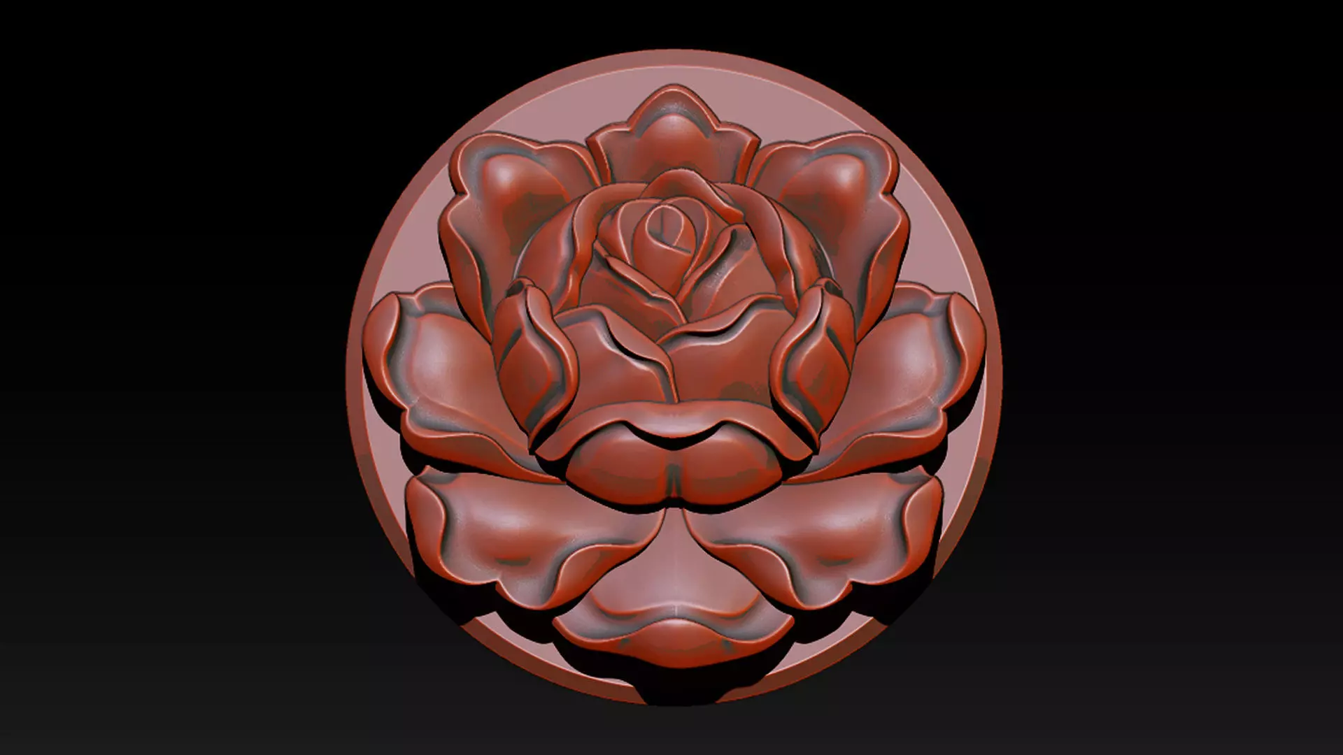 Rose Pendant A Bloom in Silver 3D print model_0