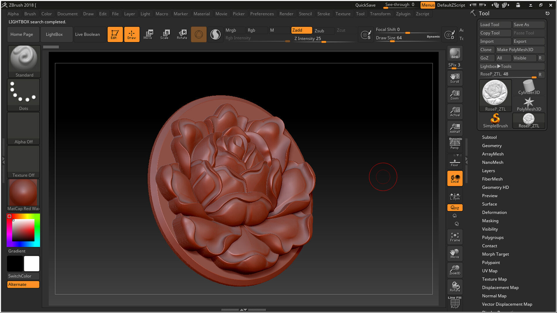Rose Pendant A Bloom in Silver 3D print model_15