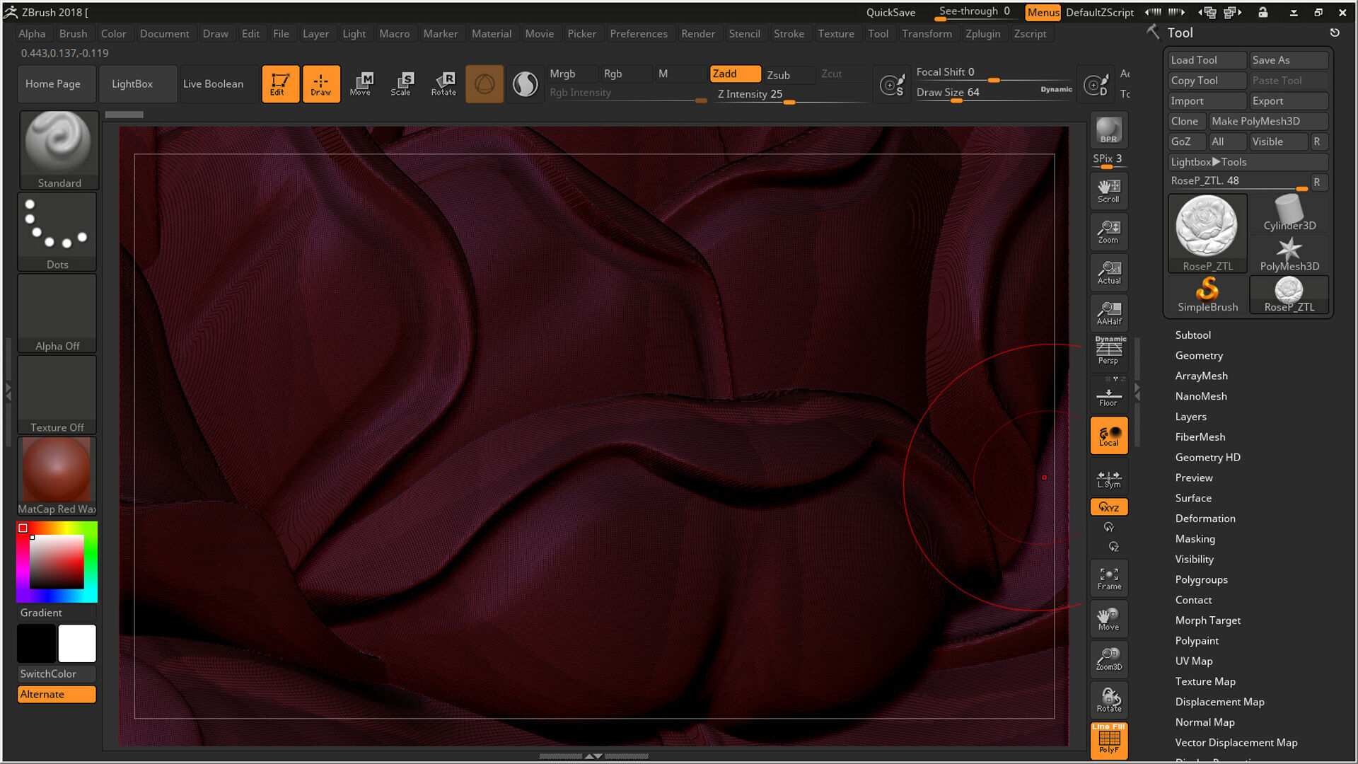 Rose Pendant A Bloom in Silver 3D print model_13