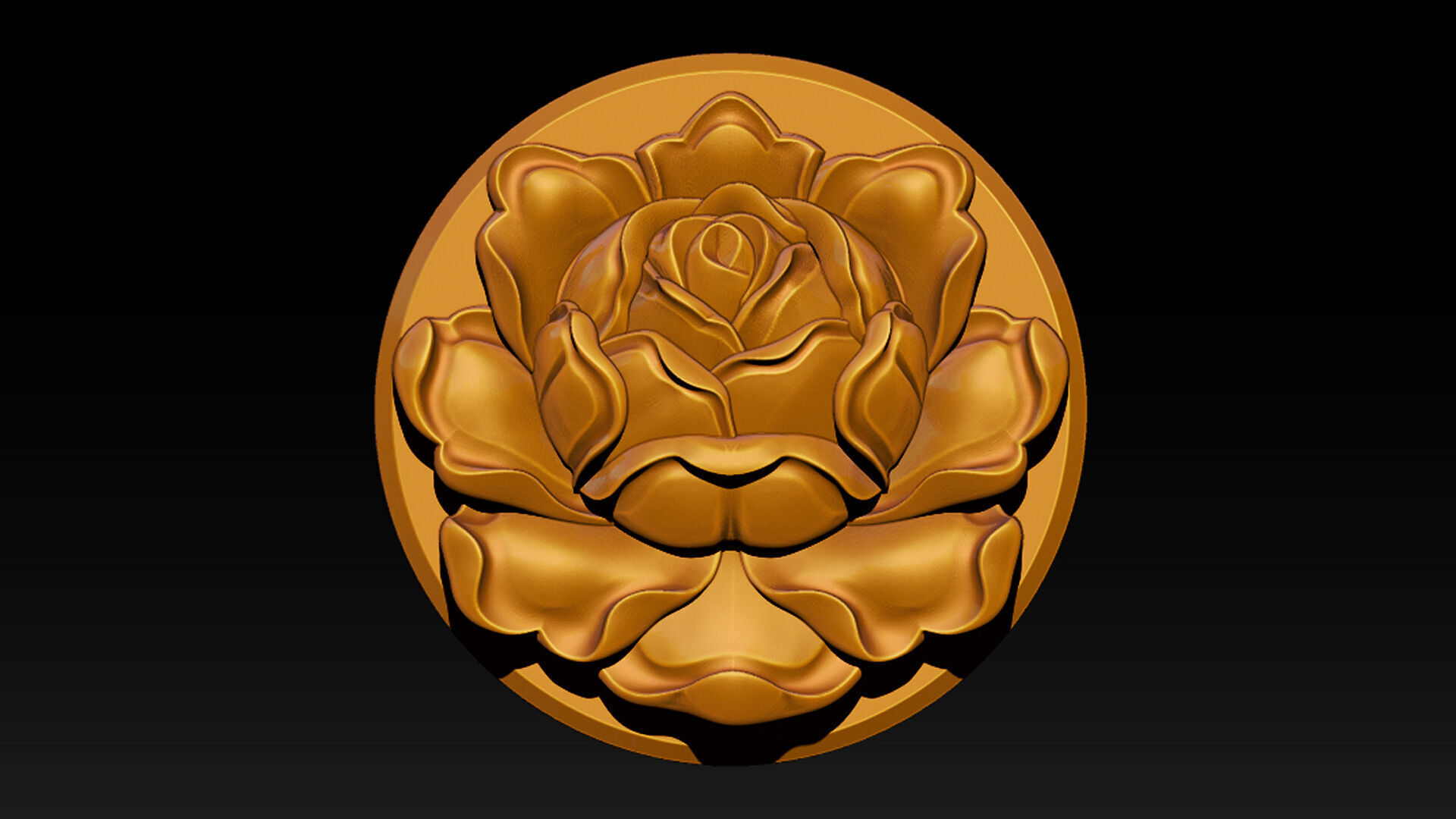 Rose Pendant A Bloom in Silver 3D print model_5