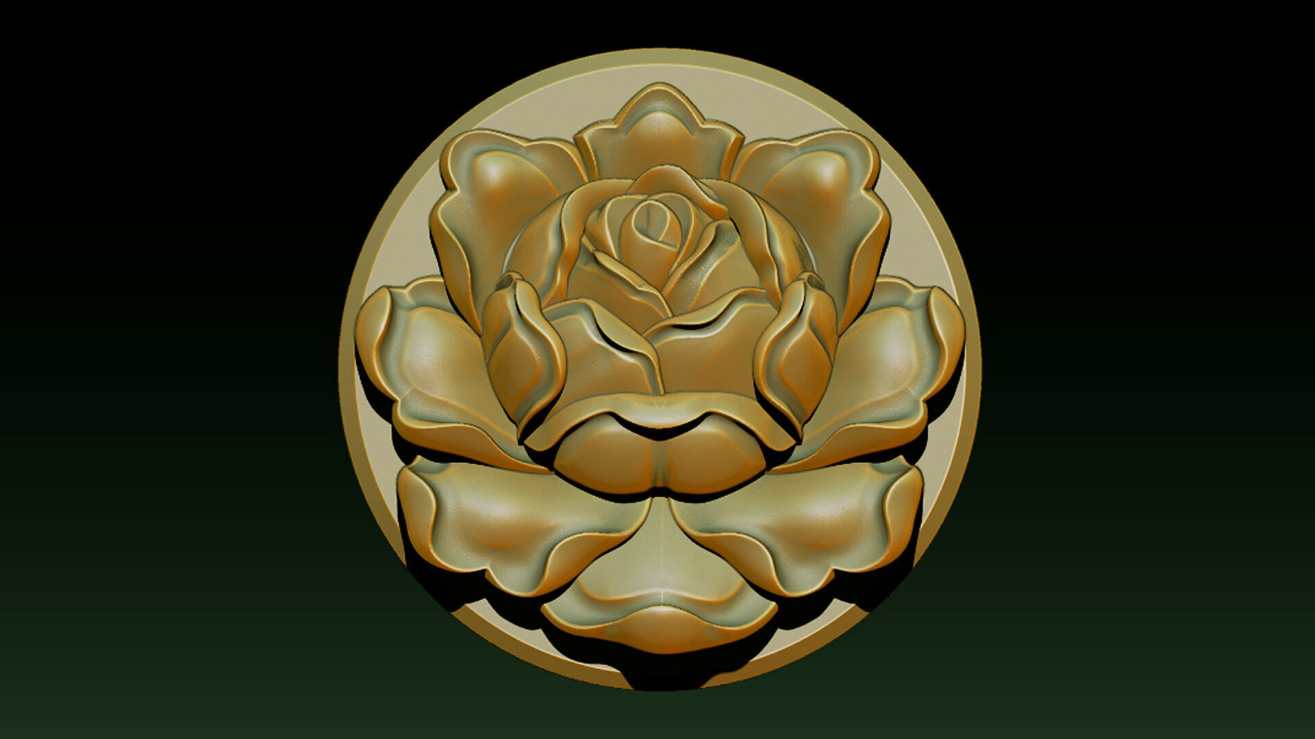 Rose Pendant A Bloom in Silver 3D print model_12