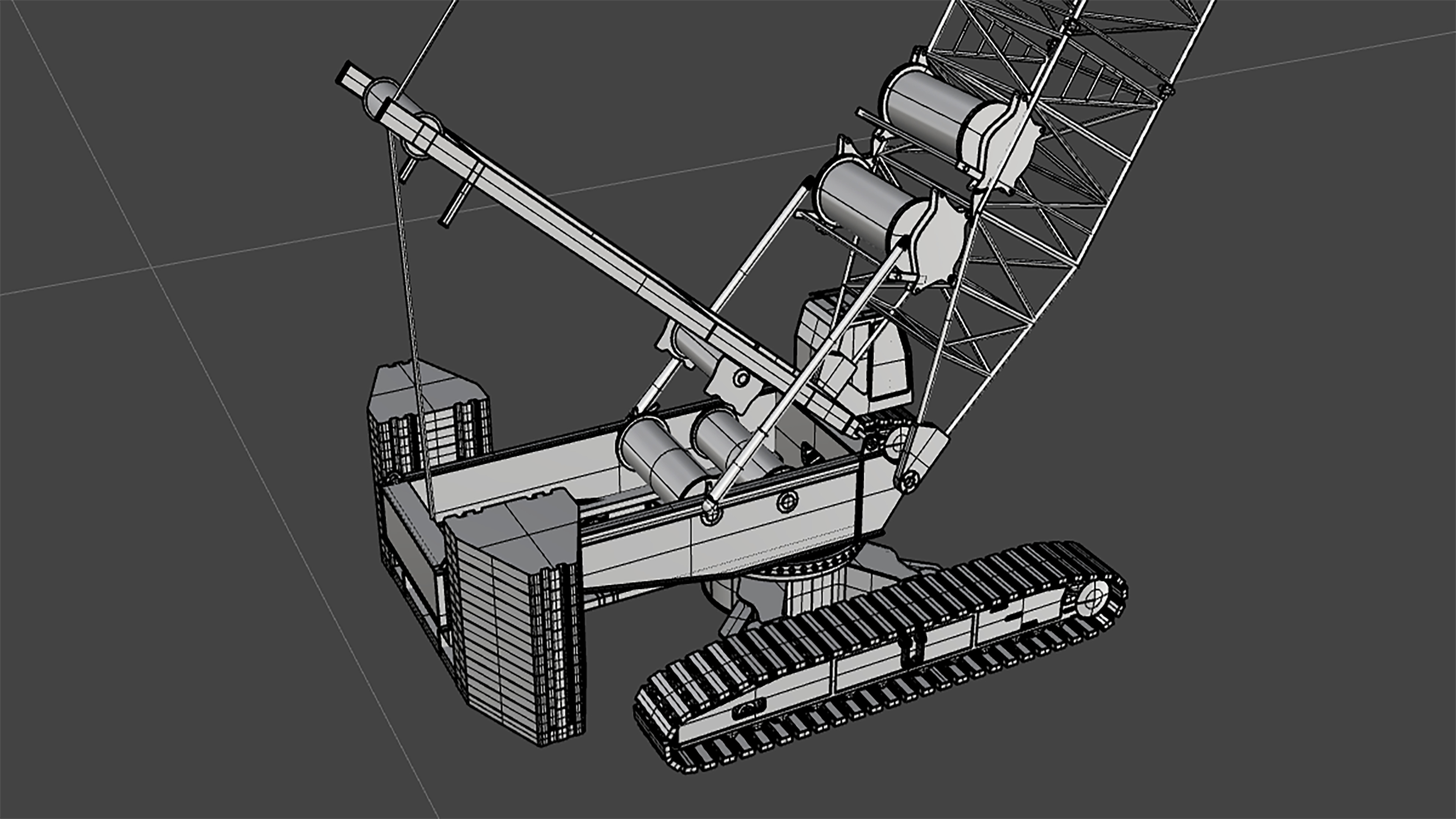 3D Model  SANY XLC260 Crawler Crane High Detail  Realistic Low-poly 3D model_7