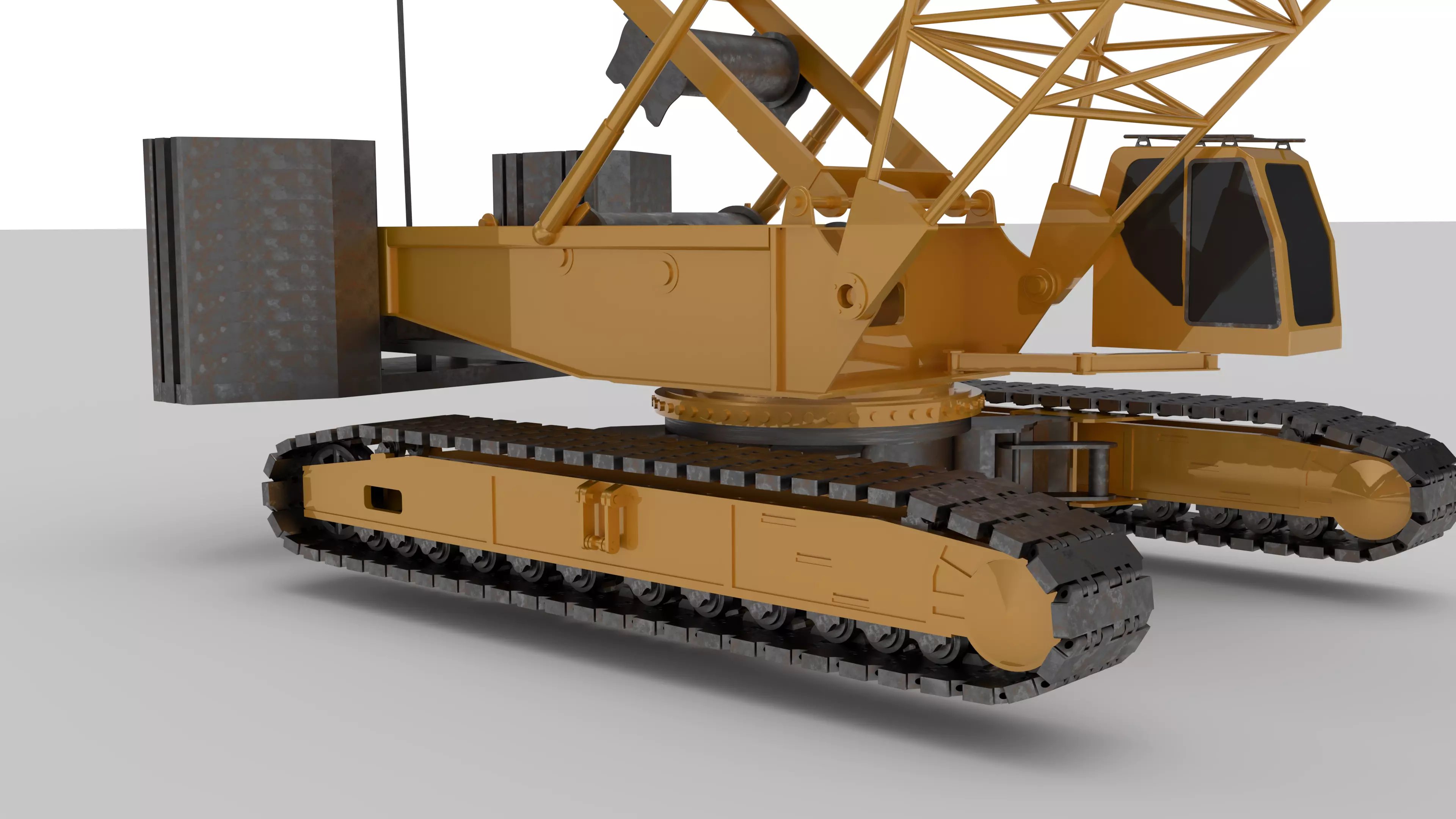 3D Model  SANY XLC260 Crawler Crane High Detail  Realistic Low-poly 3D model_0