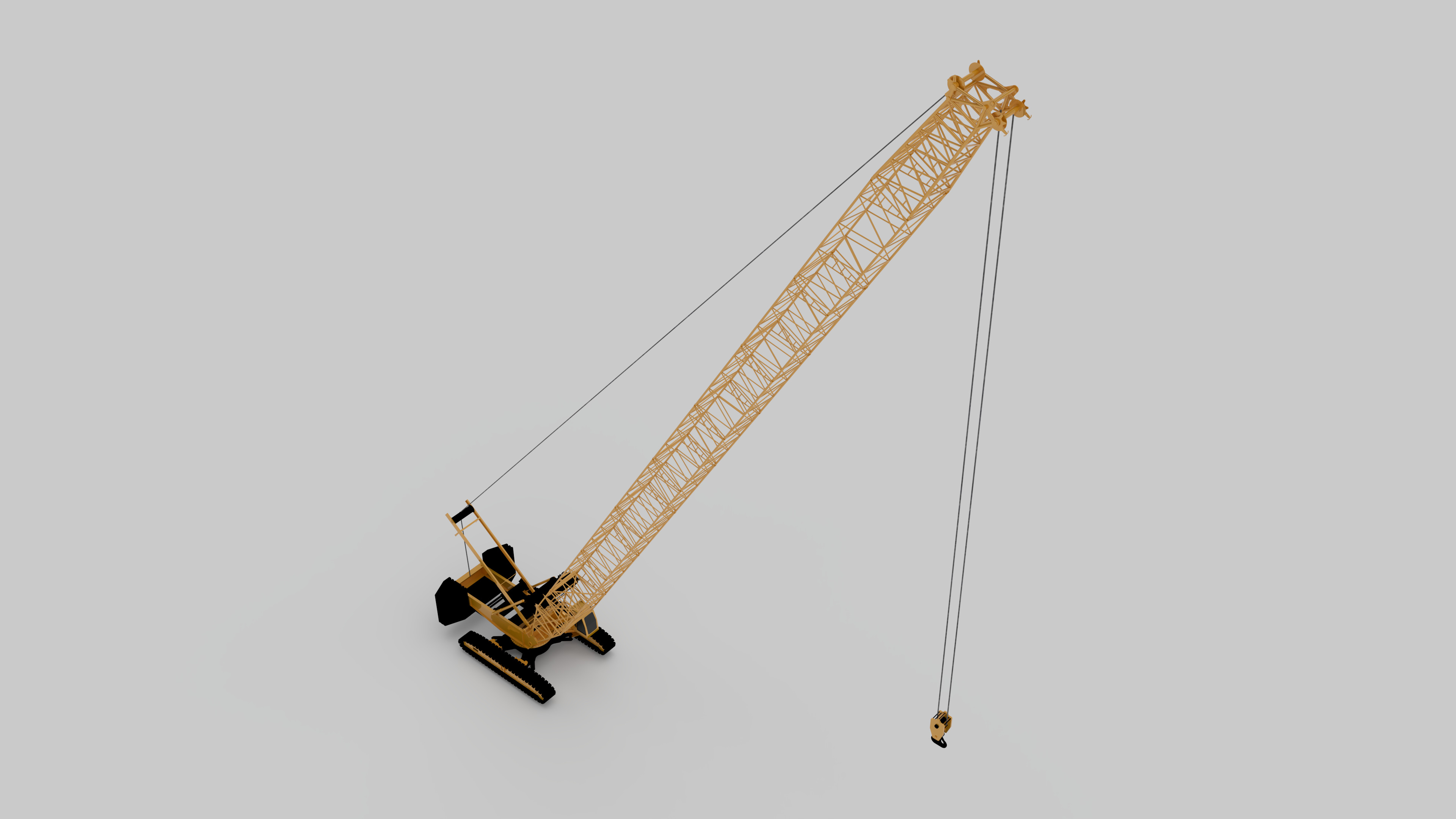 3D Model  SANY XLC260 Crawler Crane High Detail  Realistic Low-poly 3D model_2