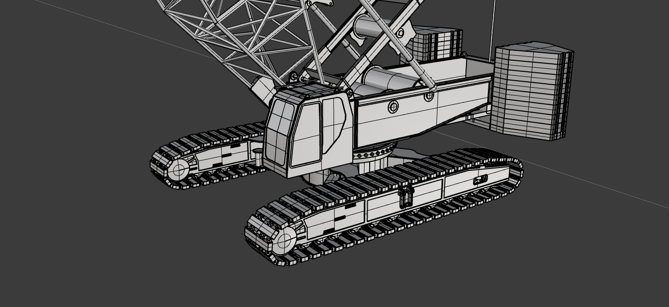 3D Model  SANY XLC260 Crawler Crane High Detail  Realistic Low-poly 3D model_5