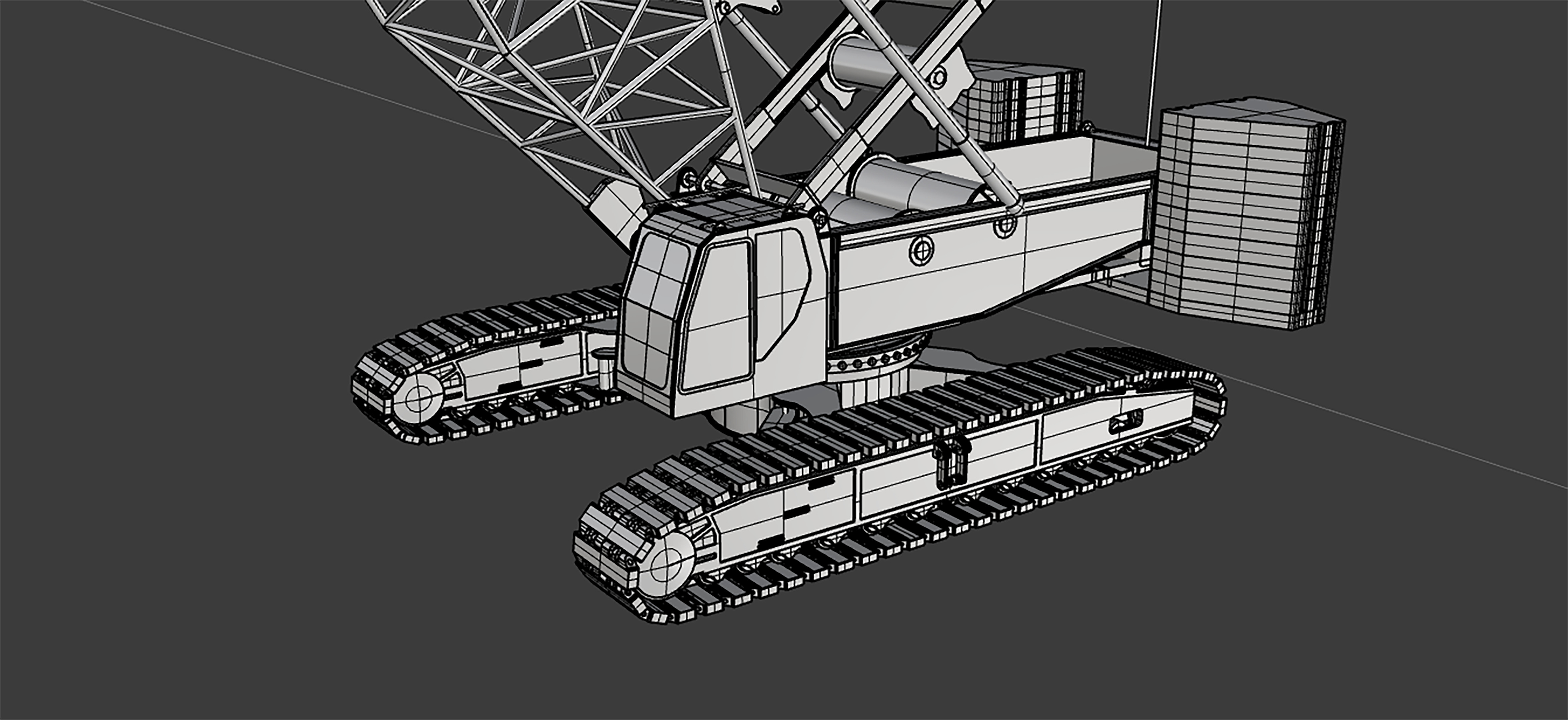 3D Model  SANY XLC260 Crawler Crane High Detail  Realistic Low-poly 3D model_8