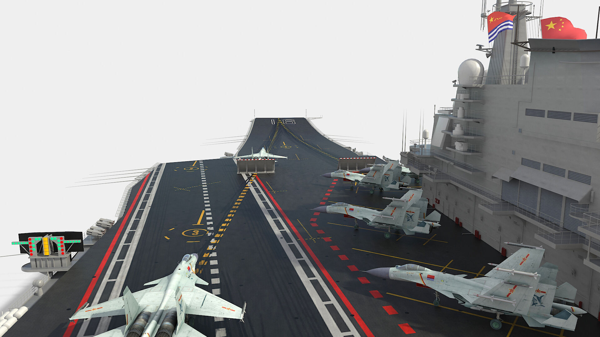 Chinese aircraft carrier CV-16 Liaoning 3D model_4