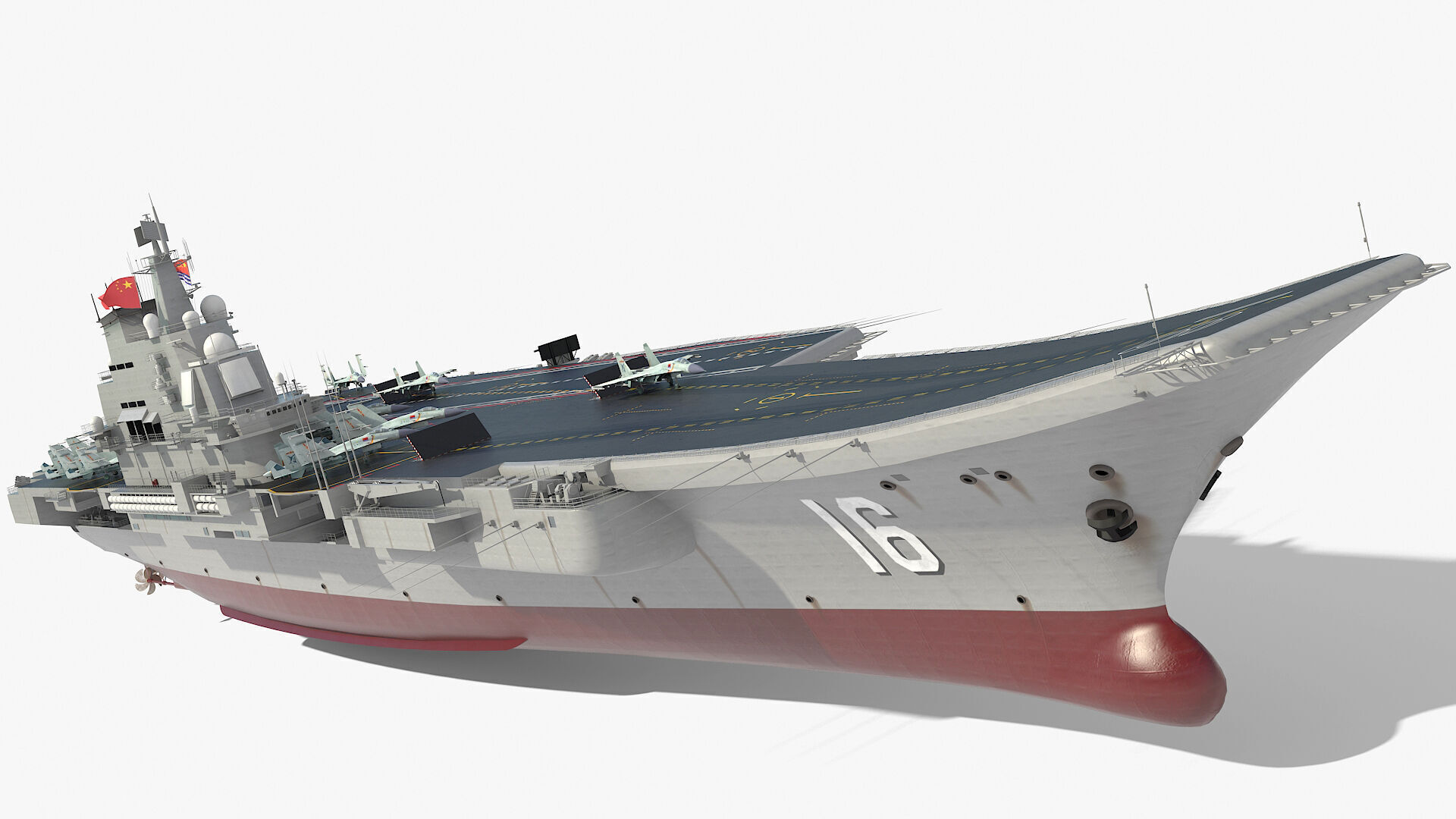Chinese aircraft carrier CV-16 Liaoning 3D model_1