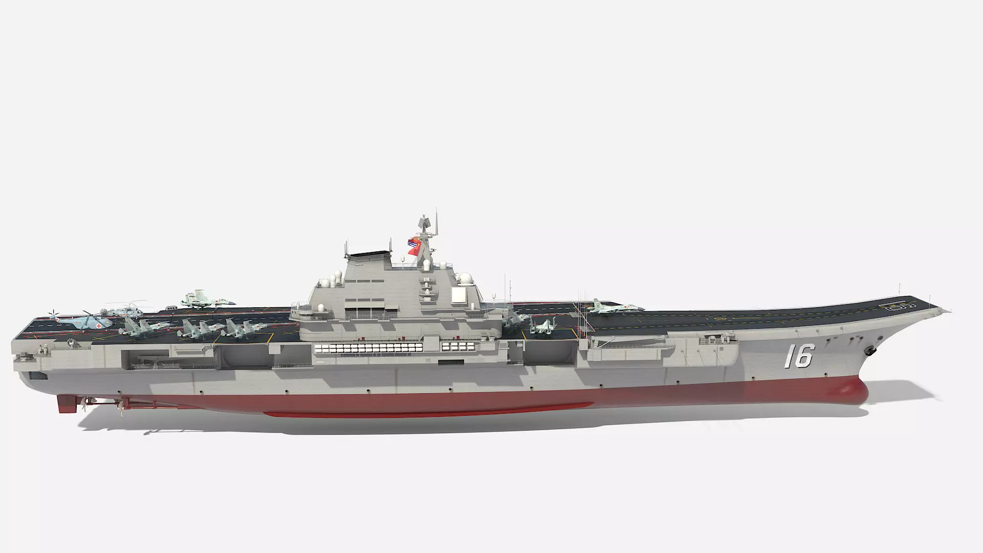 Chinese aircraft carrier CV-16 Liaoning 3D model_0