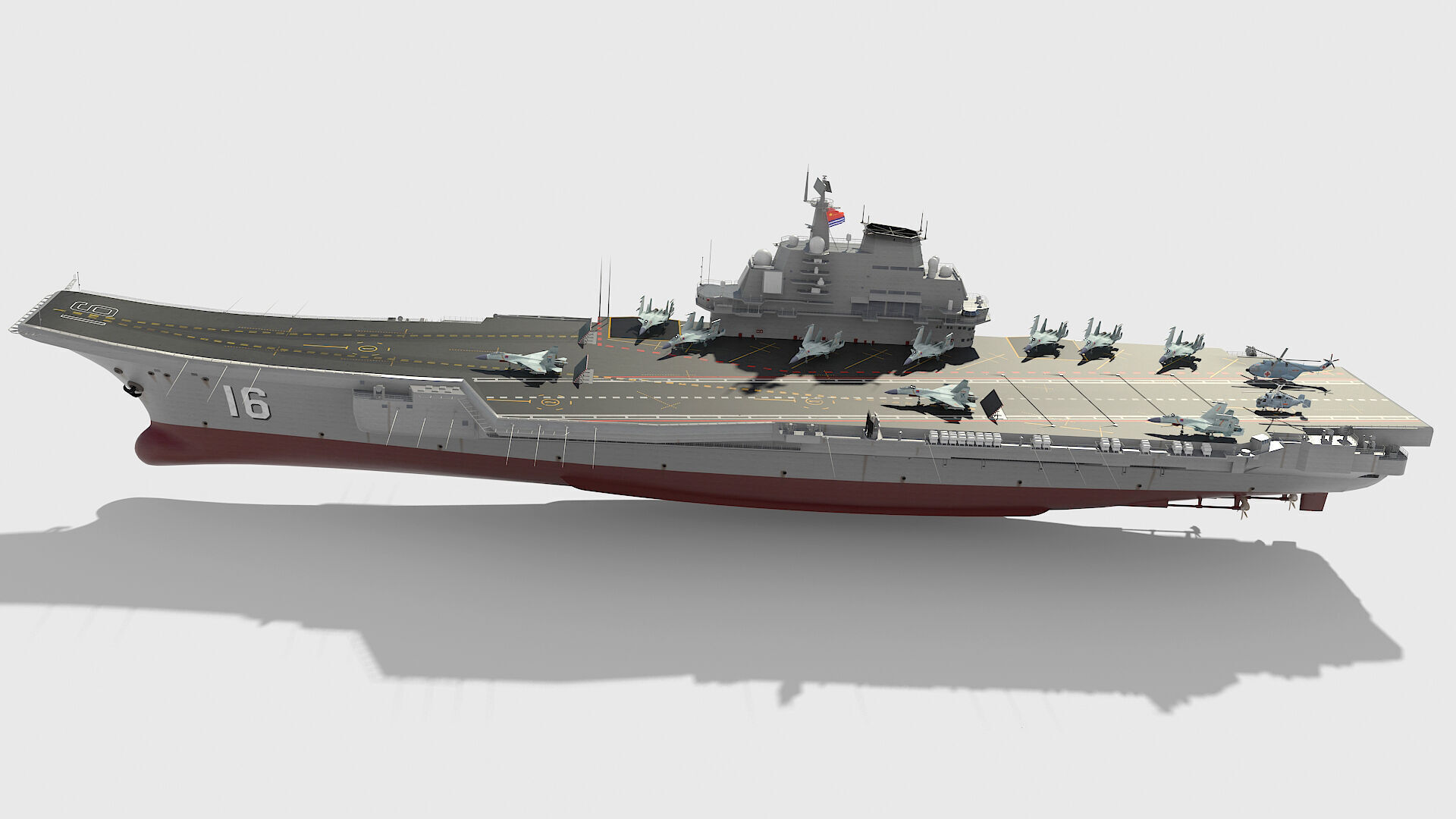 Chinese aircraft carrier CV-16 Liaoning 3D model_3