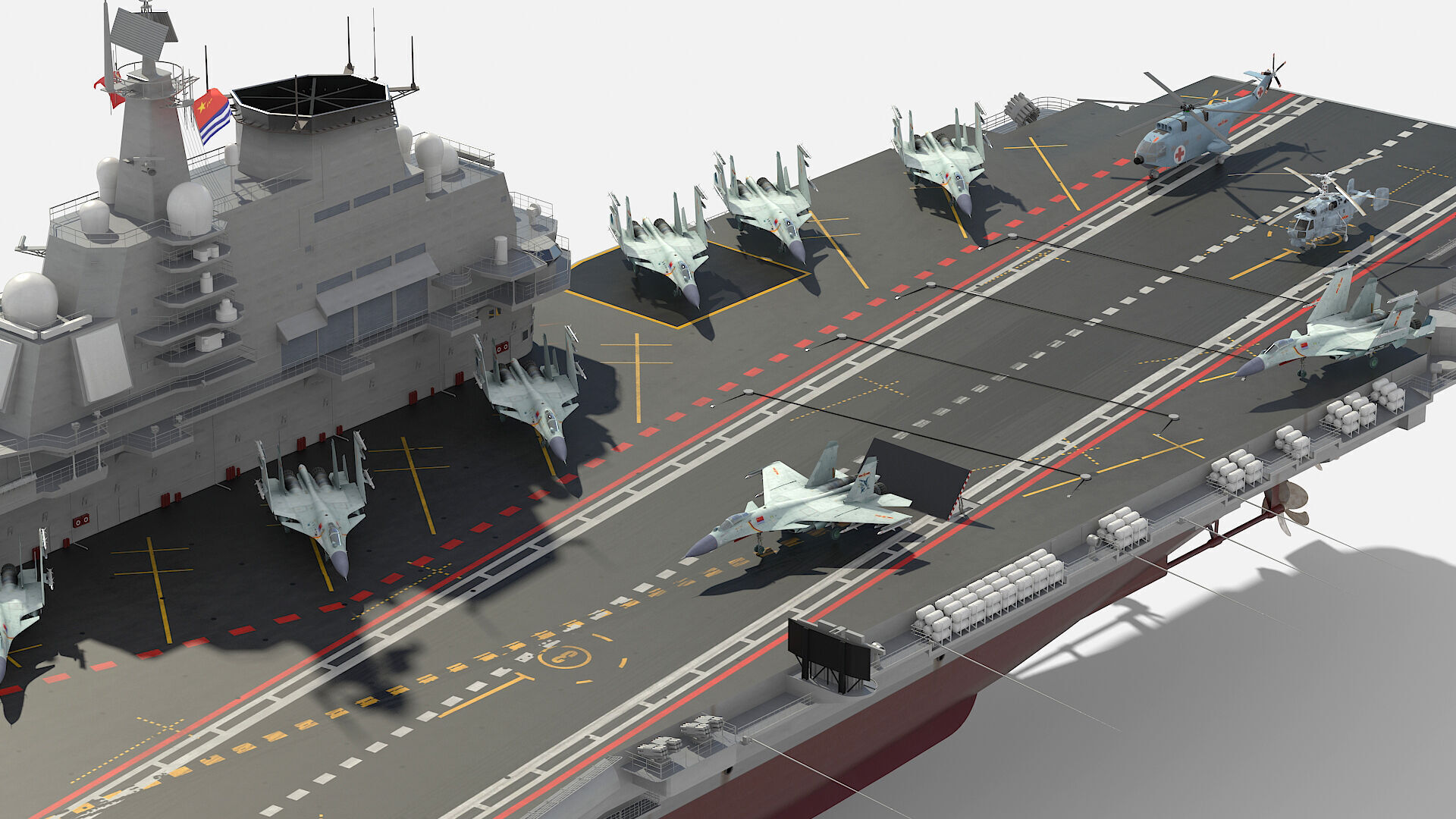Chinese aircraft carrier CV-16 Liaoning 3D model_5