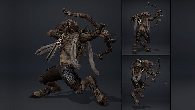 Venom Archer Arm2 Low-poly 3D model