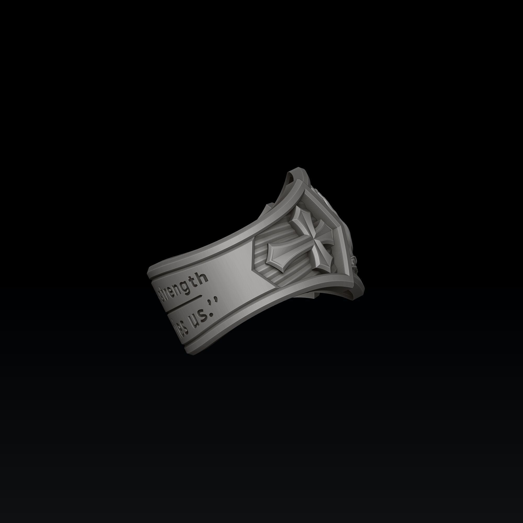 Praying Hands Ring 3D print model_6