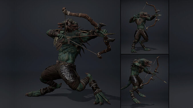 Venom Archer Arm1 Brutal Low-poly 3D model