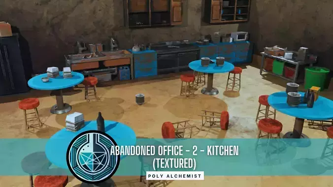 Abandoned Office Asset Pack - 2 - Kitchen - Textured