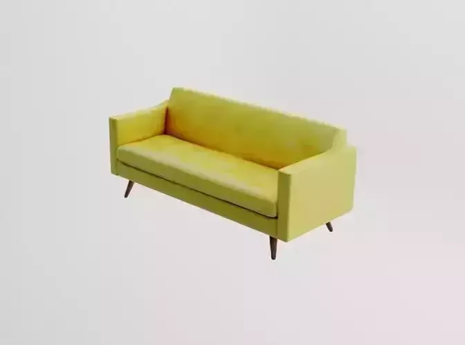 Modern Contemporary Yellow Sofa Couch