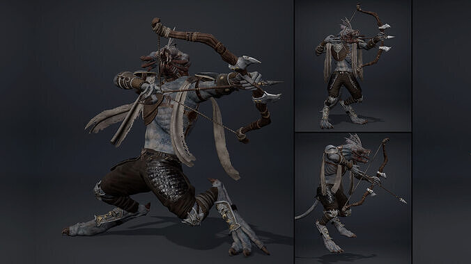 Venom Archer Arm1 Low-poly 3D model