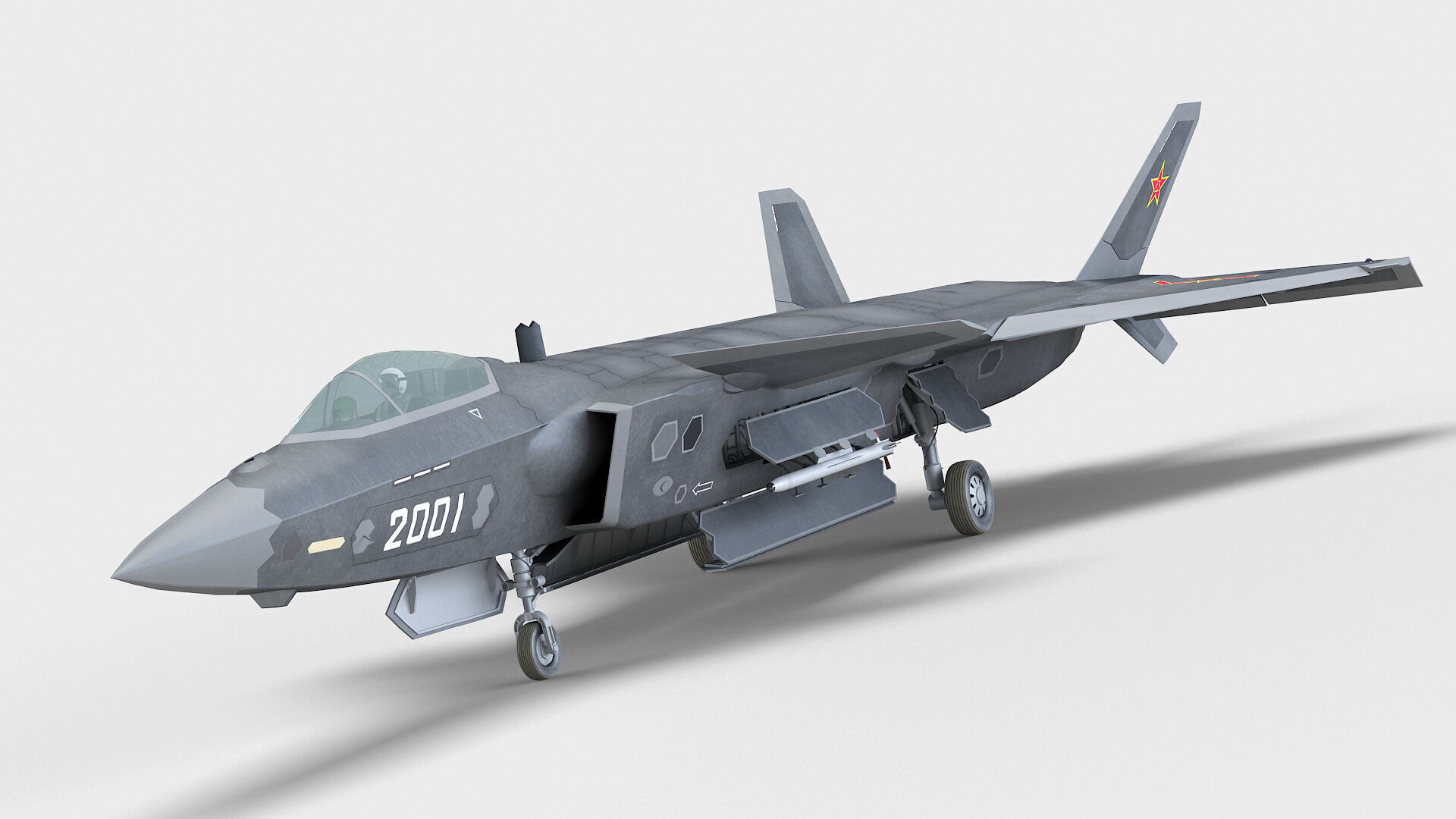 Chengdu J-20 3D model_6