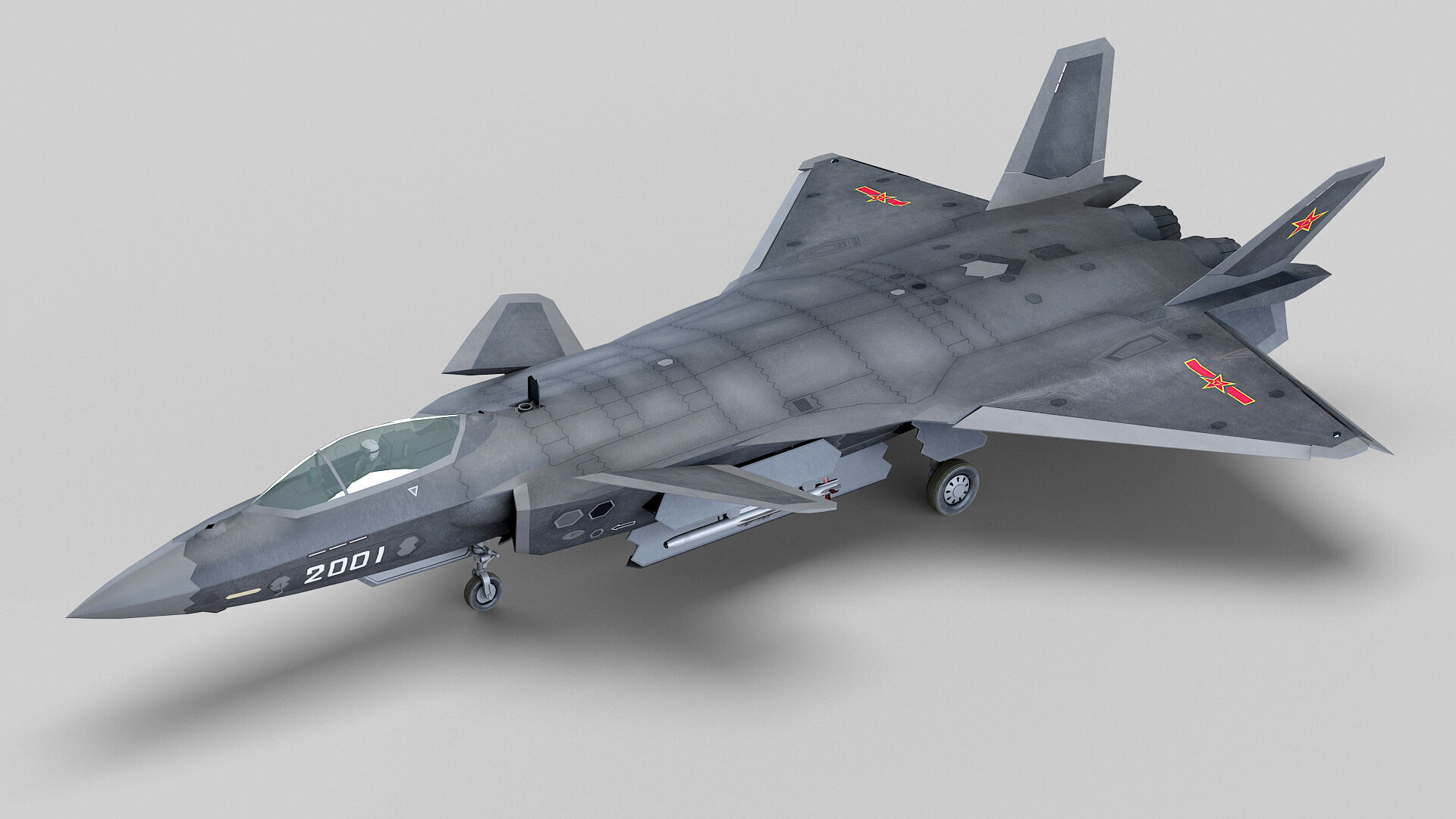 Chengdu J-20 3D model_5