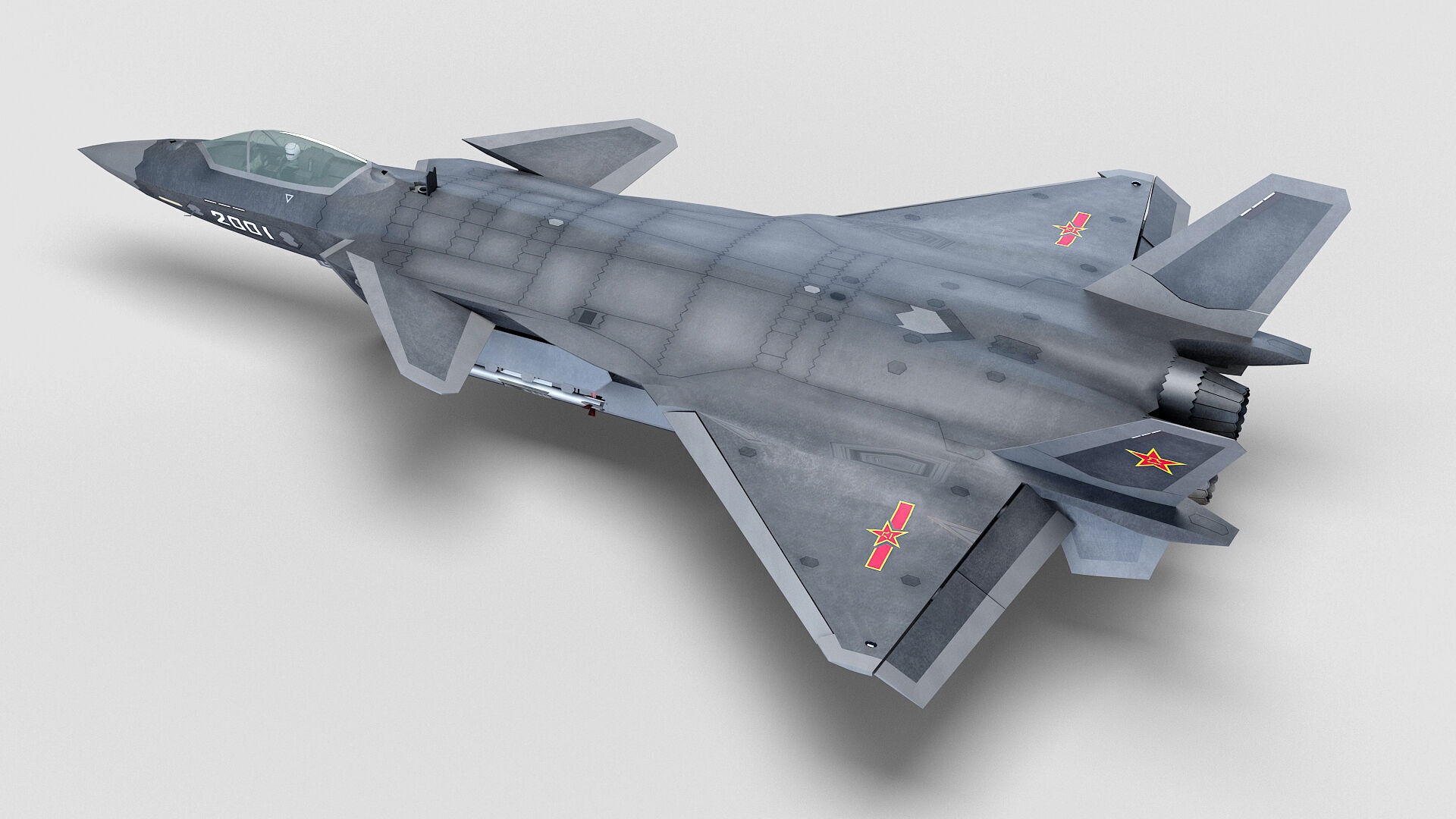 Chengdu J-20 3D model_4