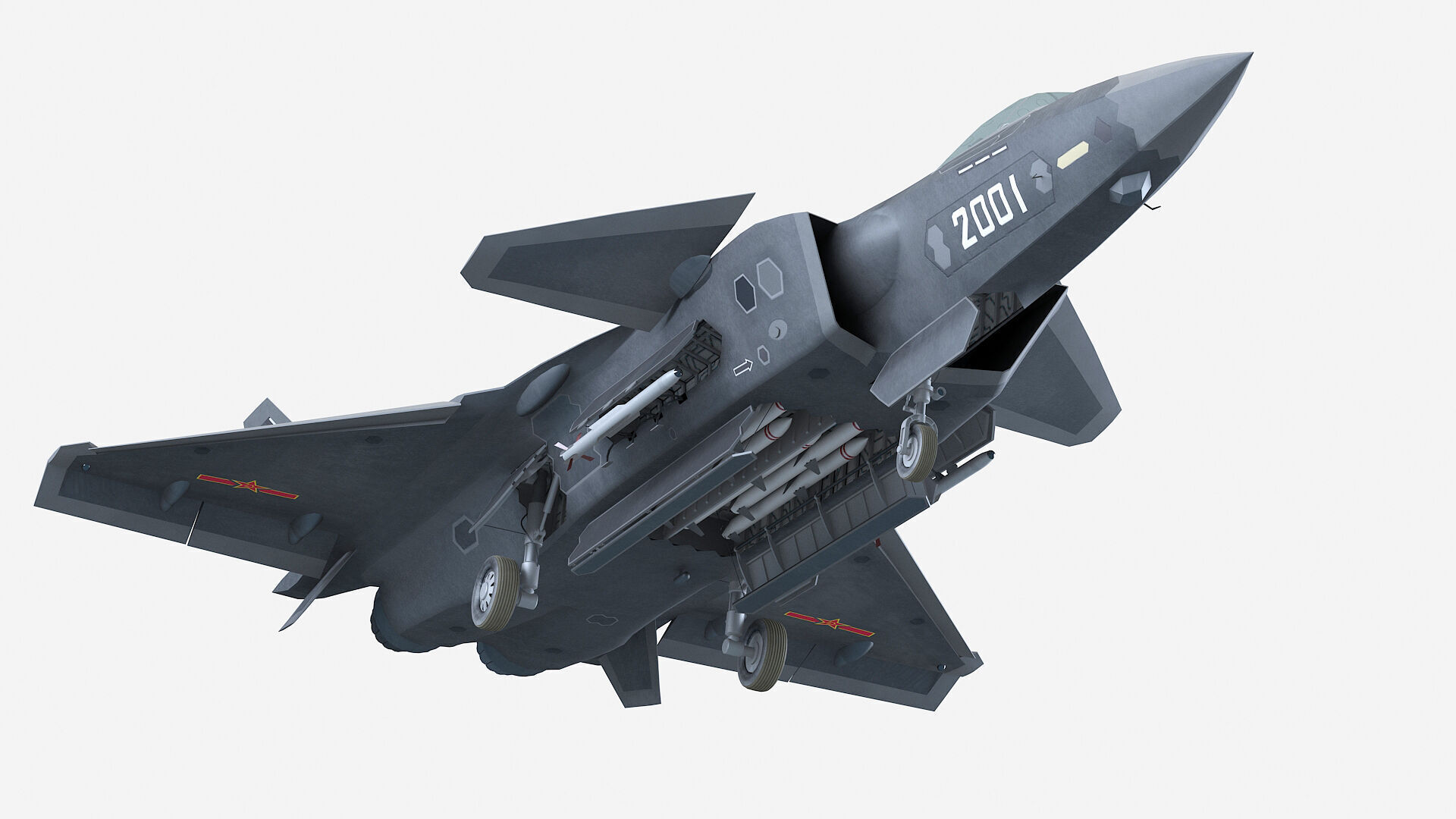 Chengdu J-20 3D model_8