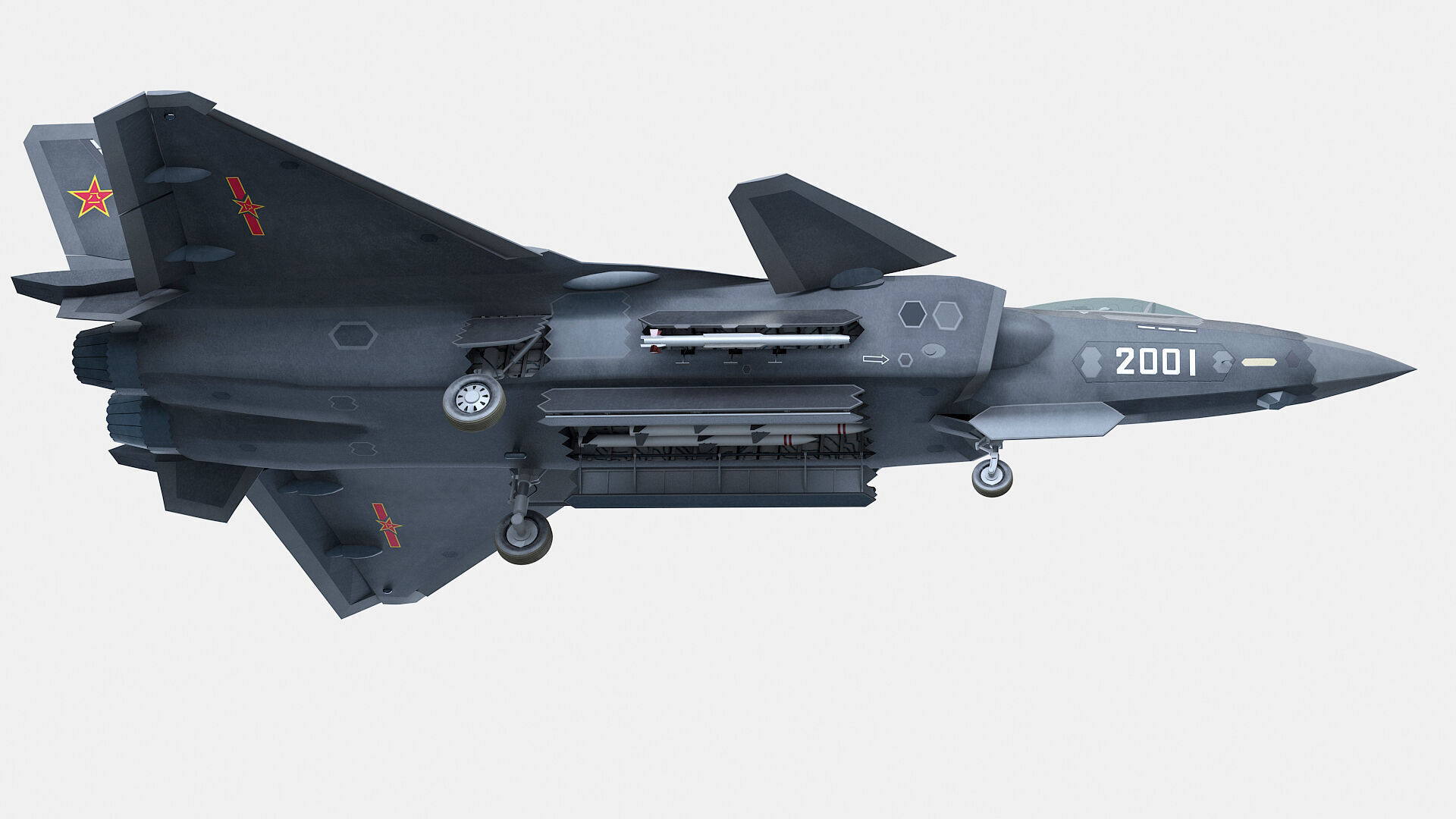 Chengdu J-20 3D model_7