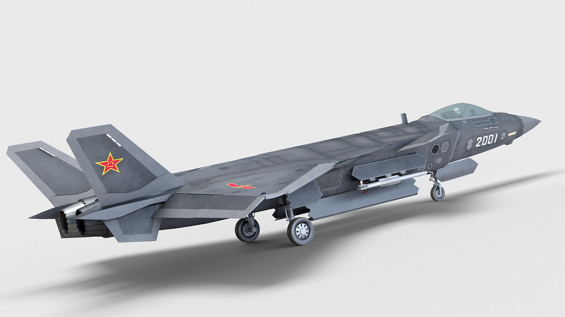 Chengdu J-20 3D model_2