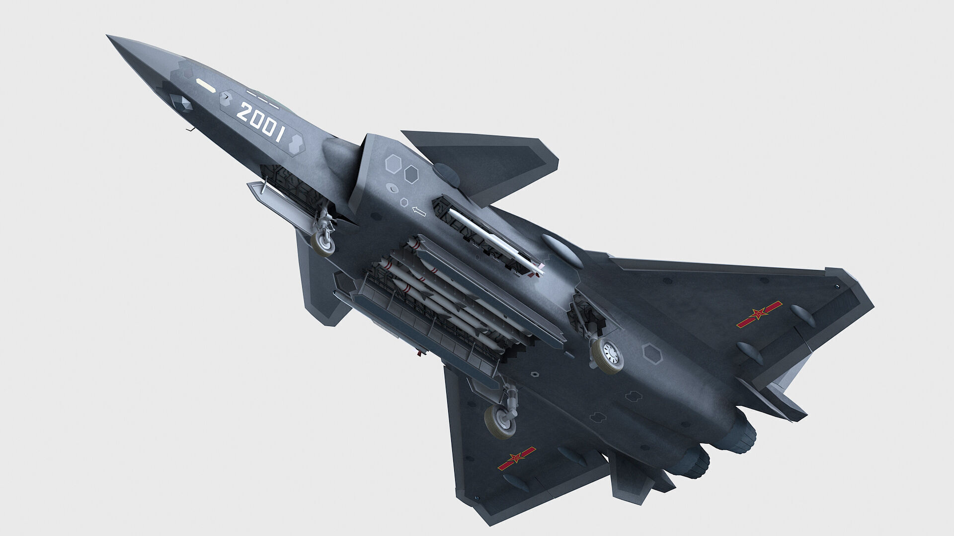 Chengdu J-20 3D model_1