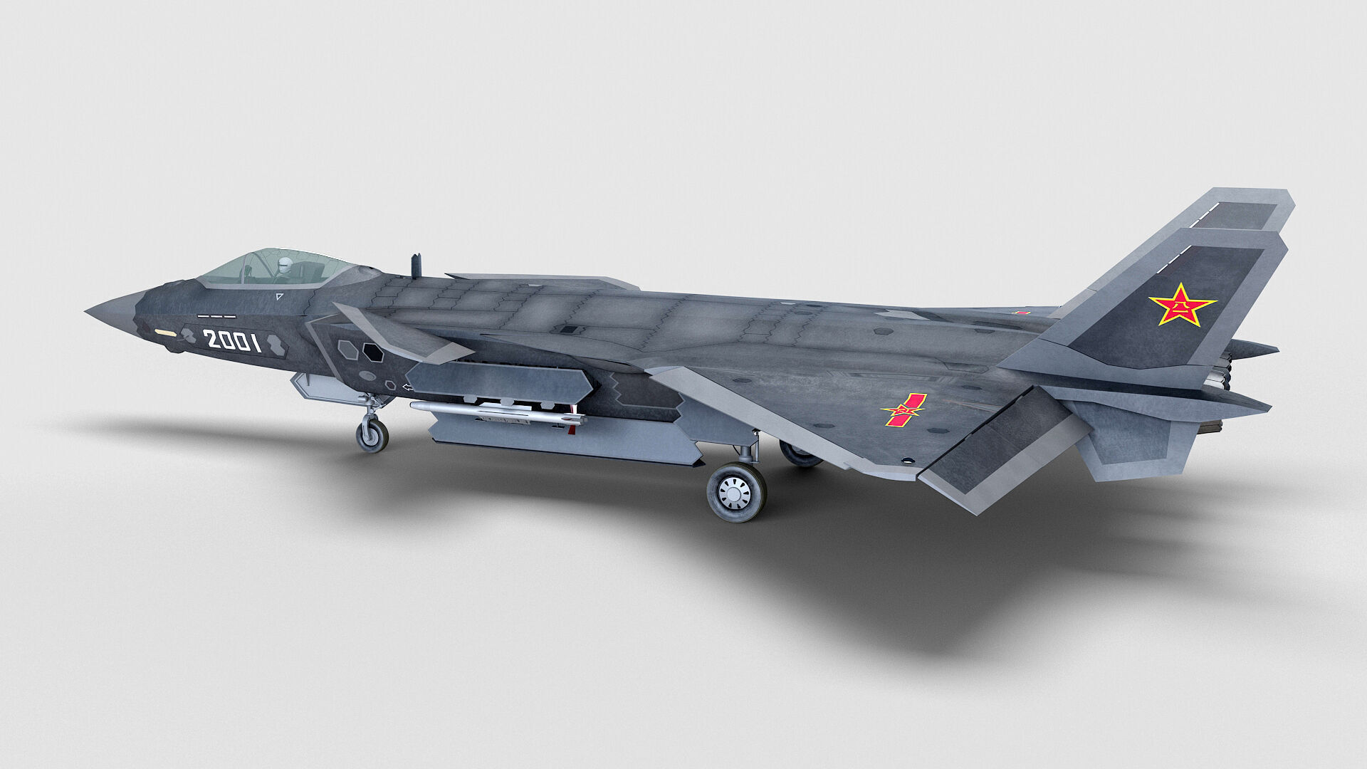 Chengdu J-20 3D model_3