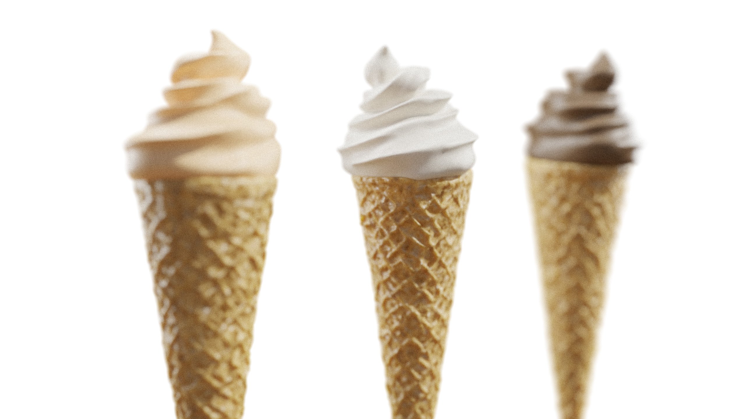 Soft Serve Ice Cream Cone 3D model_1