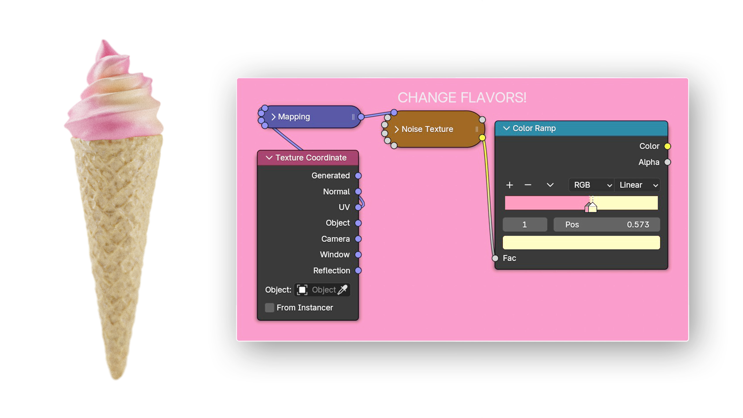 Soft Serve Ice Cream Cone 3D model_3