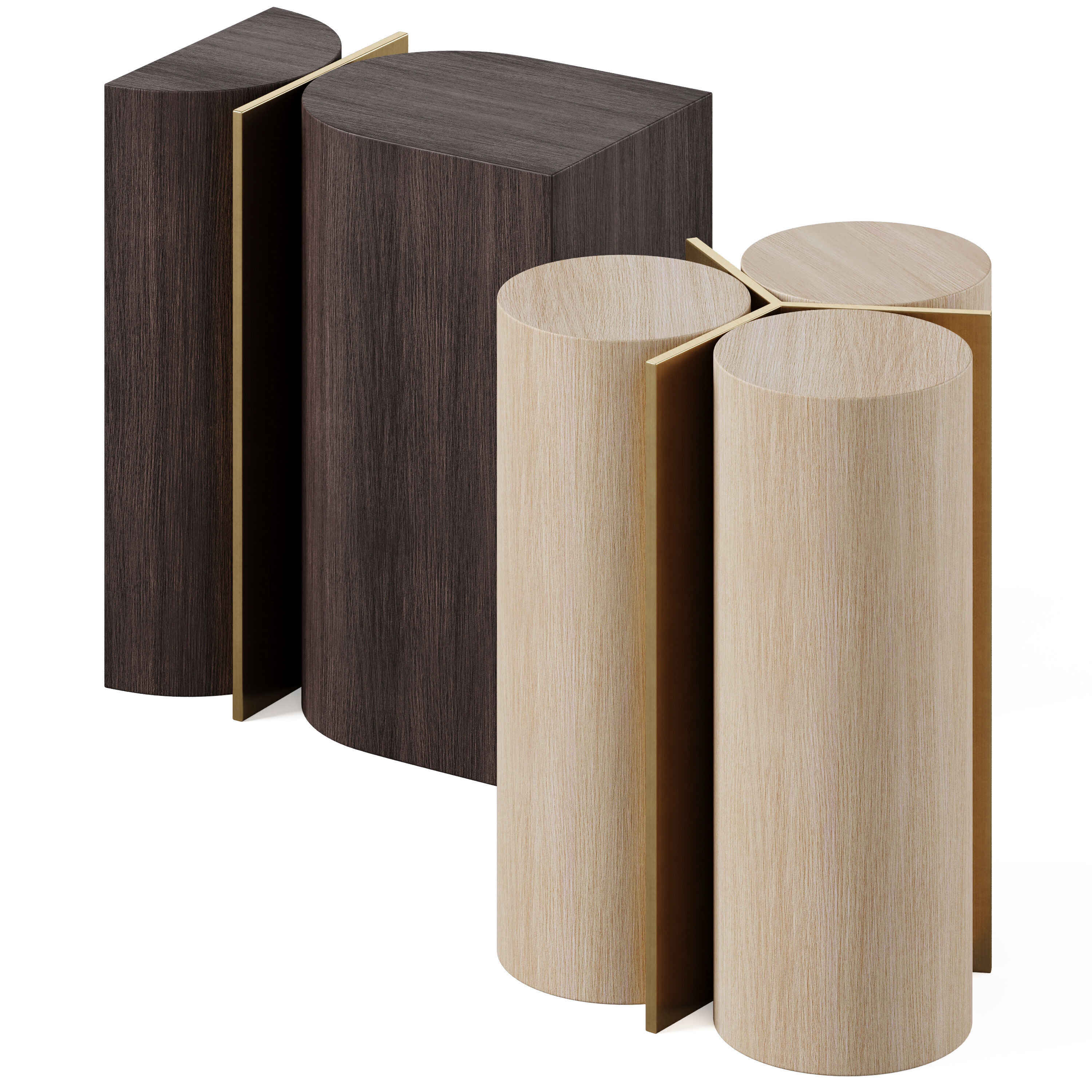 Slice and Cylinder Coffee Table by Baker Furniture 3D model_4