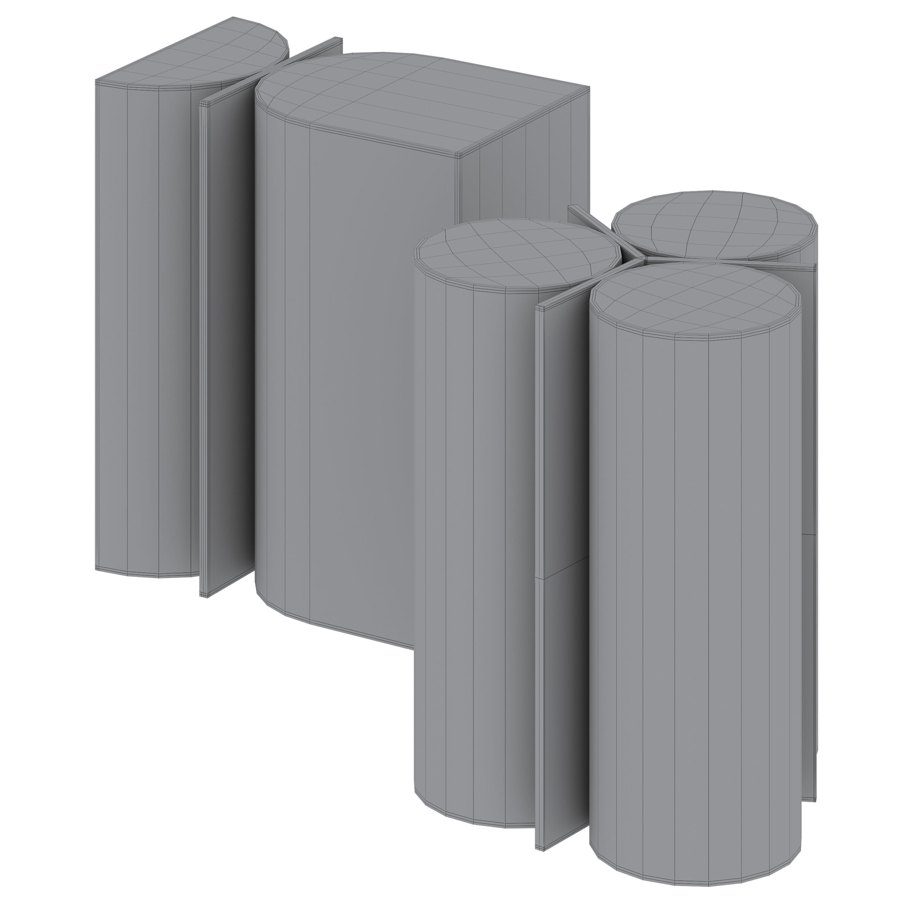 Slice and Cylinder Coffee Table by Baker Furniture 3D model_5