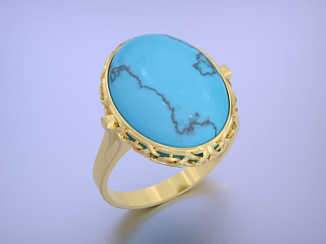Turquoise Ring 3D print model