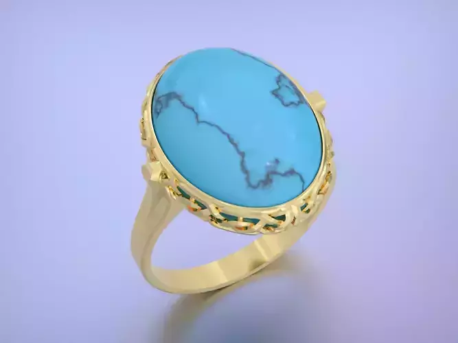 Turquoise Ring 3D print model