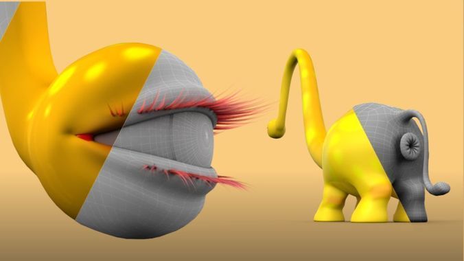 Ass and eyes 3D model