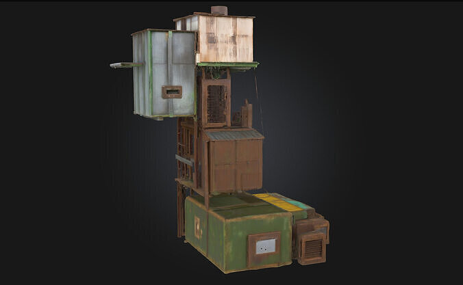 Industrial Haven  A Sanctuary of Steel and Steam 3D model
